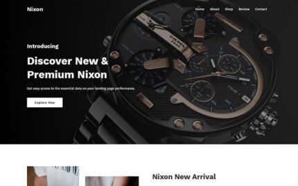 Nixon - Watch Landing Page Template