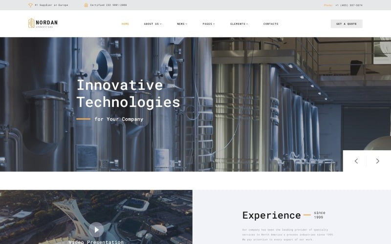 Nordan - Industrial  Ready-to-Use Modern Novi HTML Website Template