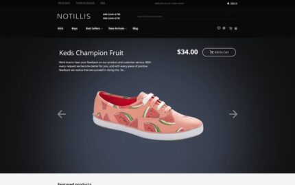 Notillis - Shoe Store Responsive Magento Theme