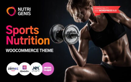 Nutrigenis - Sports Nutrition WordPress Theme