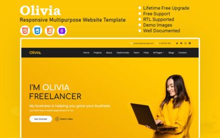 Olivia Web Design & Development HTML5 Responsive Website Template