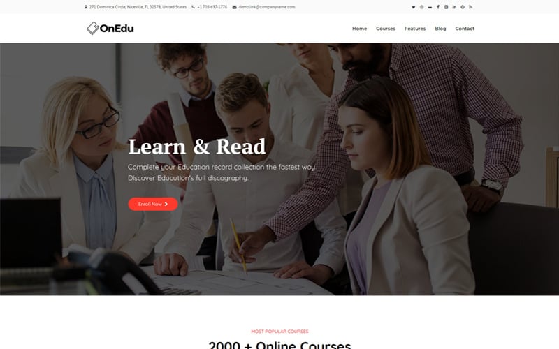 Onedu - Education Courses LMS WordPress Theme