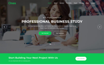 Onex - Consulting & Business Landing Page Template