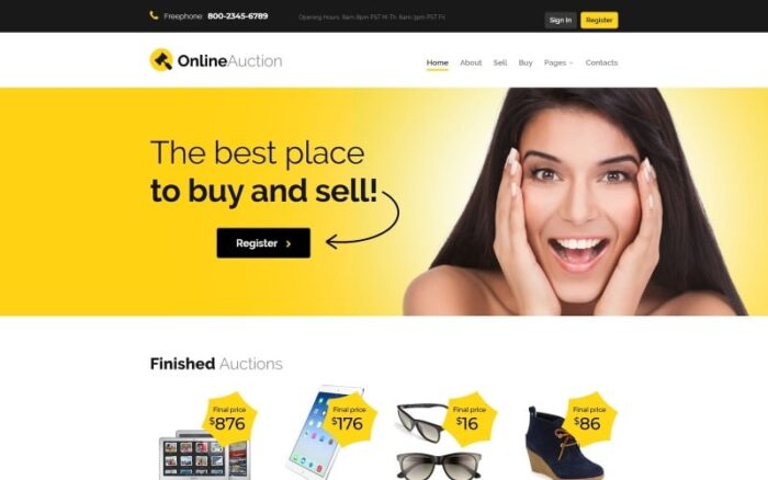 Online Auction - Auction Responsive Clean HTML Website Template