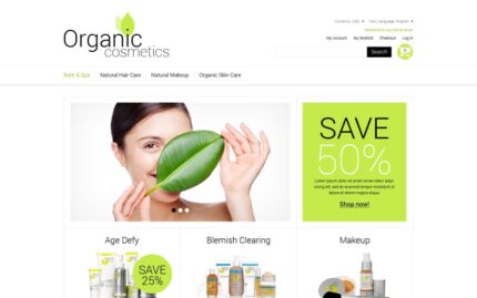 Organic Cosmetics Magento Theme