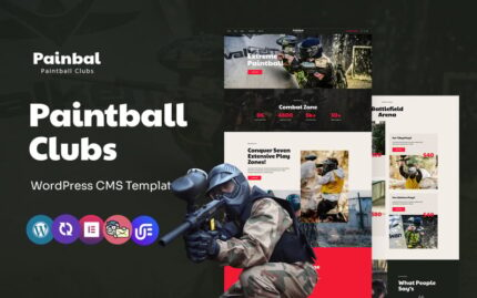 Painbal - Paintball Club Multipurpose WordPress Elementor Theme