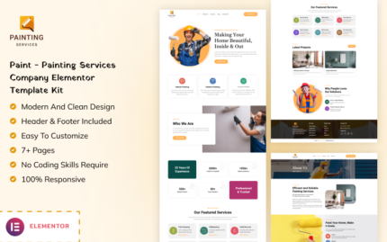 Paint - Painting Services Company Elementor Template Kit