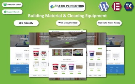 Patio Perfection - Window, Building Material & Cleaning Equipment Elementor WooCommerce Template