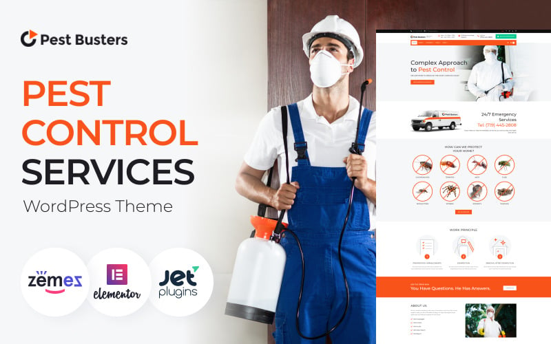 Pest Busters - Pest Control WordPress Theme