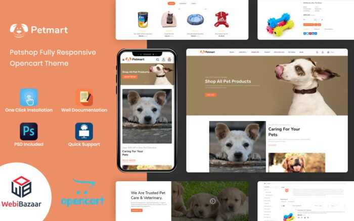 PetMart - Pet Store and Pet Food OpenCart Template