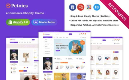 Petoies - Pet Shop & Pet Accessories Responsive Shopify 2.0 Theme