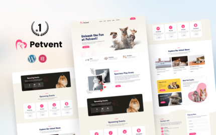 Petvent — Pet Care and Events Elementor Landing Page