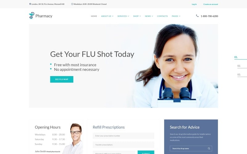 Pharmacy - Medical Multipage HTML5 Website Template