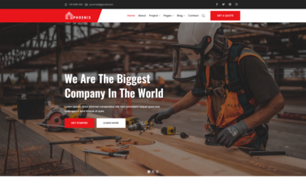 Phoenix - Construction HTML 5 Design Template