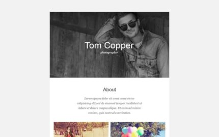 Photographer Portfolio Responsive Newsletter Template