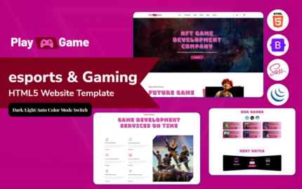 PlayGame - esports & Gaming HTML5 Website Template