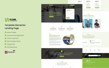 Plumb - Plumbing Services Elementor Template