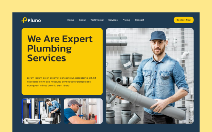 Pluno - Plumbing Elementor Kit Landing Page Template