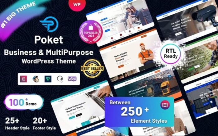 Poket -  Business And Multipurpose  Responsive WordPress Theme