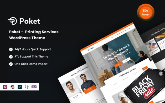 Poket -  Printing Services WordPress Theme