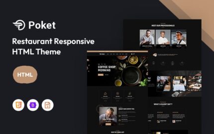 Poket – Restaurant Responsive Website Template