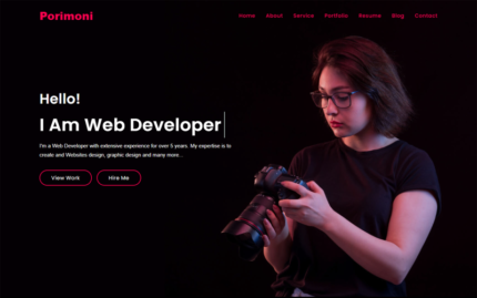 Porimoni Personal Portfolio Multipurpose HTML5 Template