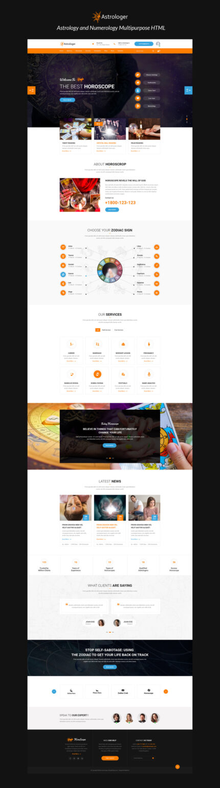 Astrologer - Astrology and Numerology HTML Website Template - Features Image 1