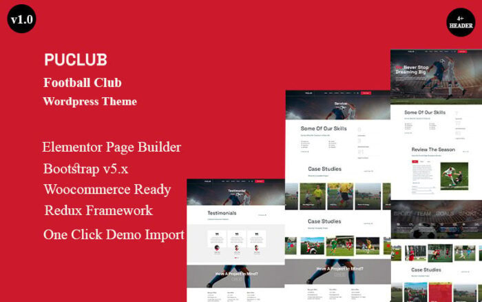 Puclub - Football Club Wordpress Theme