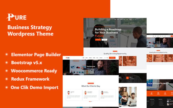 Pure - Business Strategy Wordpress Theme