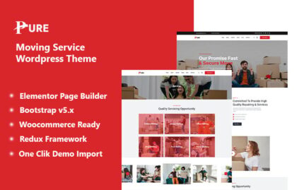 Pure - Moving Company Wordpress Theme