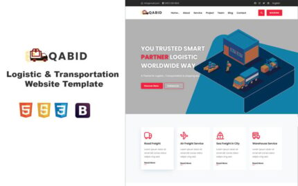 Qabid - Logistic & Transportation  Landing Page Template