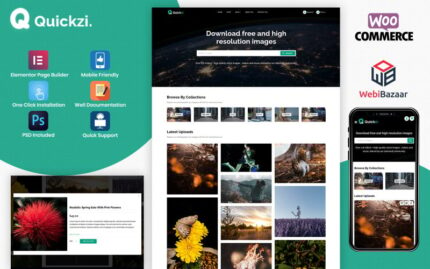 Quickzi - Creative Photography, Vectors & PSD Downloads Wordpress Theme