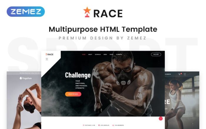 Race - Sports Event Creative Multipurpose HTML5 Website Template