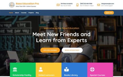 Rasa Education Pro - Elementor Based Education WordPress Theme