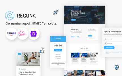 Recona - Computer & Mobile Repair Services HTML5 Template