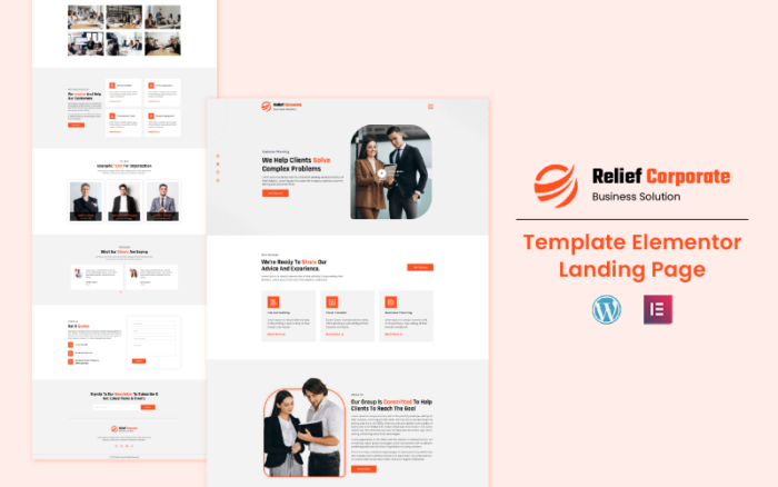 Relief Corporate -  Business And Solution Landing Page