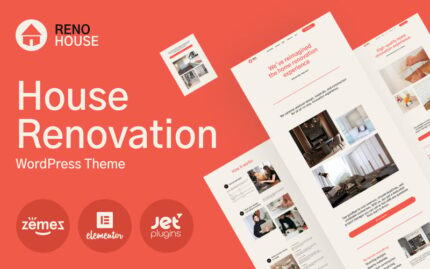 RenoHouse - Modern Construction Project Website WordPress Theme