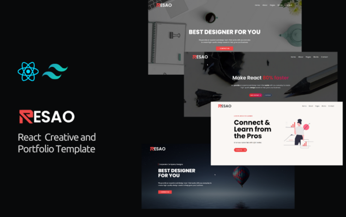 Resao - React Creative and React Portfolio Template