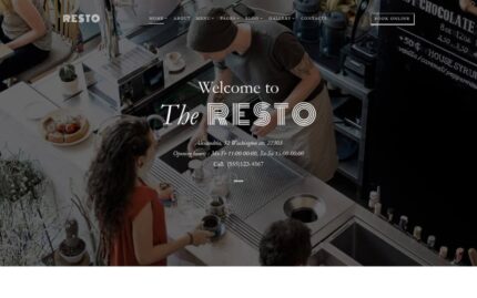 Resto - Cafe & Restaurant Multipage Website Template