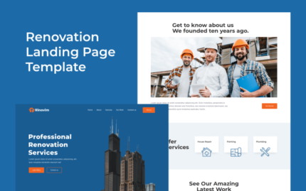 Rinovim - Renovation Elementor Kit Landing Page Template