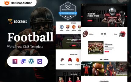 Rockboys - Football,  Soccer And Sport Clubs Multipurpose WordPress Elementor Theme