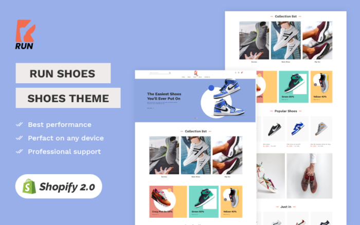 Run - Shoes & & Accessory High level Shopify 2.0 Multi-purpose Responsive Theme