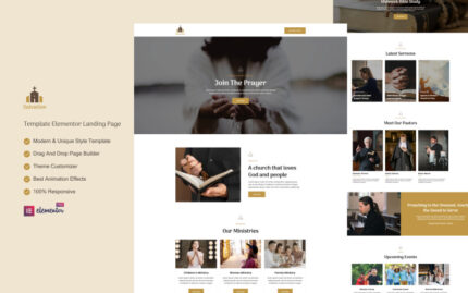 Salvation - Church Elementor Landing Page Template