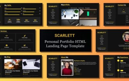 Scarlett - Personal Portfolio HTML Landing Page Website Template