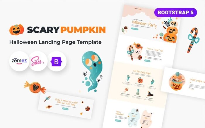 Scarypumpkin - Halloween Landing Page Template