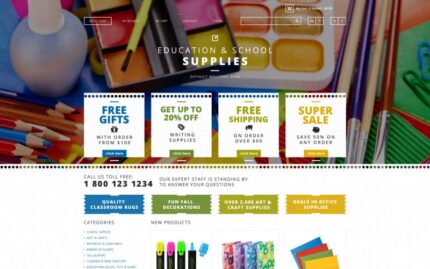 School Supplies Magento Theme