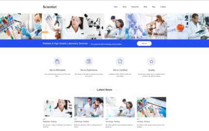 Scientist - Science Lab Clean Joomla Template