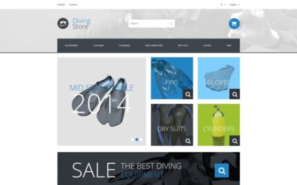 Scuba Diving Kit PrestaShop Theme