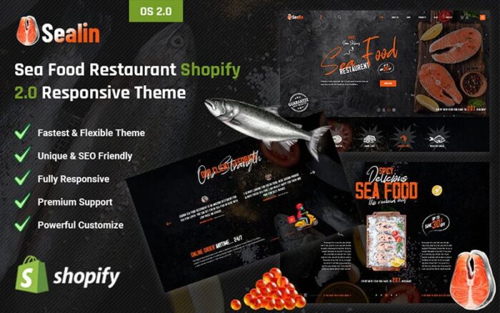 Sealin - Sea Food Restaurant Shopify 2.0 Responsive Theme