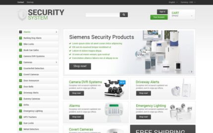 Security System PrestaShop Theme